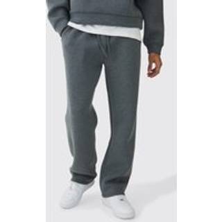 Mens Charcoal Relaxed Fit Marl Scuba Joggers