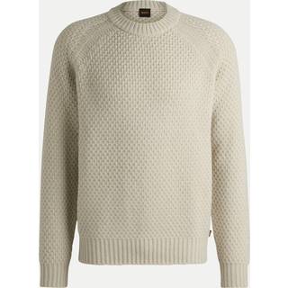 BOSS Armstrong Wool Knit Jumper Beige