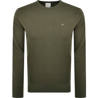 Calvin Klein Waffle Texture Jumper Green