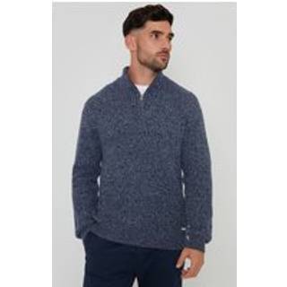 Threadbare Vaflet Knit Quarter Zip TrøjeL