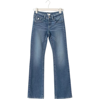 Gina Tricot-Embroidery jeans-low waist jeans-Blåt-146-Pige