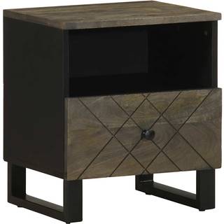 sengebord 40x33x46 cm massivt mangotræ sort