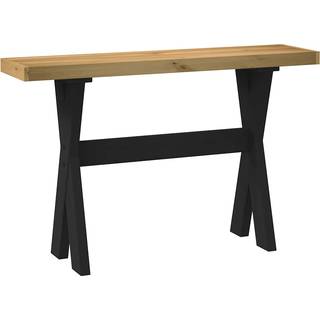 konsolbord NOAIN X-formede ben 120x30x75cm massivt træ fyrretræ