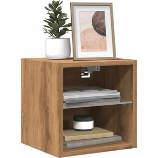 Sengebord Med Led-Lys Væghængt - 2 / artisan eg / 30 cm