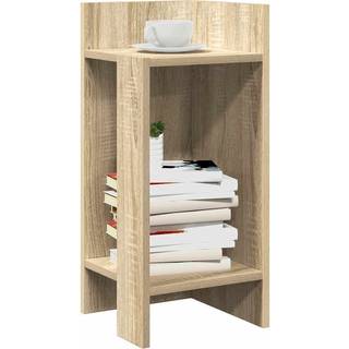 sidebord med hylde sonoma eg 25,5x27x60 cm