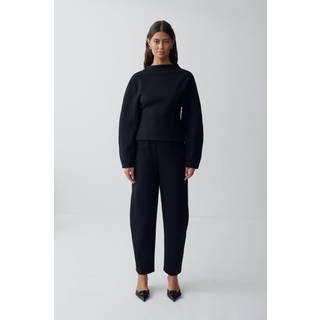 Gina Tricot-Barrel trousers-Bukser-Sort-XS-Dame