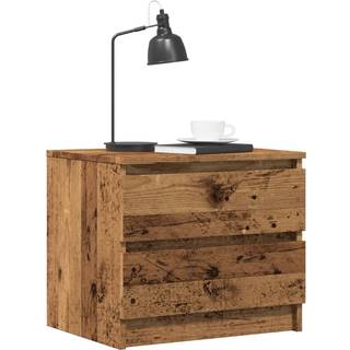 sengeborde 2 stk. 50x40x43,5 cm konstrueret træ gammelt trælook