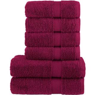 håndklæder 6 stk. Premium SOLUND 600 g/m2 bordeauxfarvet