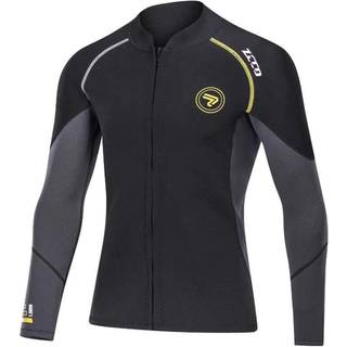 Wetsuit Top Men's 1,5 mm Neopren Wetsuits Jacket Front Zipper Long Sleeves Diving Suit til Swimming Diving Snorking Scuba Surfing (Black XL)