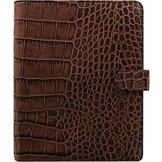 Filofax Classic Croc systemkalender A5 brun