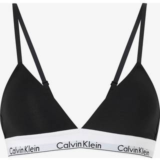 Lightly Lined Triangle Bra, Black, XS