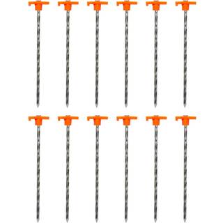 Stansport Helix Steel Tent Stake - 12 Pack