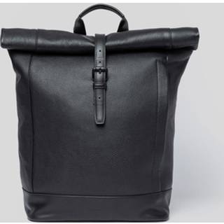 Sandqvist Leather Rolltop Backpack - Black - One Size