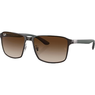 Ray - Ban Unisex RB3721 188/13 Solbriller Metal Brun Brun Firkantet Normal Skygge