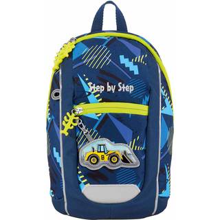 Kindergartenrucksack Mini Bagger Bobby Blau, Gelb