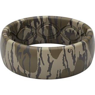 Groove Life Mossy Oak Bottomland Camo Silicone Ring - ?ndbar gummi vielsesringe til m?nds levetid d?kning unik design komfort fit ring - st?rrels
