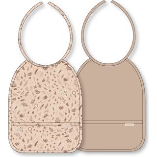 Filibabba Hagesmæk m. bindebånd 2-pak - Little Wonders + Warm Grey