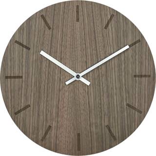 Hemverk - Vægur - Valnød - Ø28 cm - Kobber visere