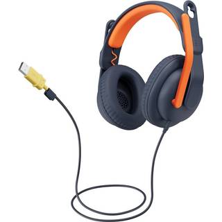 Logitech Zone Learn Wired Over-Ear Headset for Learners, USB-C Kabling Hovedtelefoner Sort Orange -> Forventet levering: 1-2 hverdage