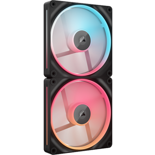 Corsair iCUE LINK LX140-R 2-pack - Kabinet køler - 140mm - Sort med RGB LED lys - 38 dBA