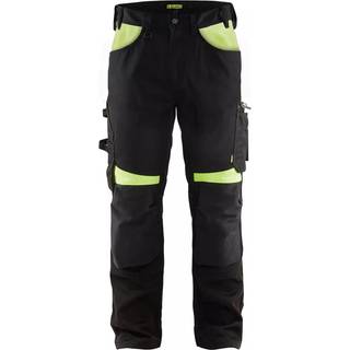 Blåkläder 1556 Håndværker Buks / Håndværker Arbejdsbuks - D108 - Sort/High Vis Gul