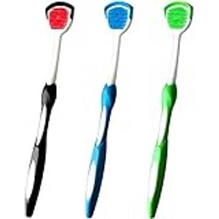 Tungebrste Tungeskraber Tungerens hjlper med at bekmpe drlig nde 3 Tungeskrabere 3 Pack (sort & bl & grn)