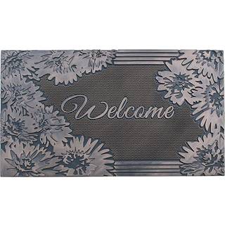 A1 Hjemmesamlinger A1HCRB6129 Floor Rubber Pin Fun designede dørmåtter til indendørs udendørs indgang 18 """" X 30 """" Blomster velkomst