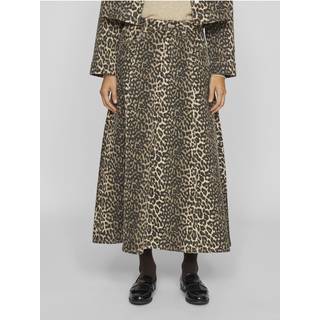Leopardprint Midinederdel