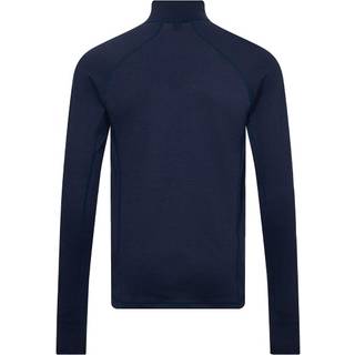 Dovre Wool Zip Single Jersey - Navy-2 - Small