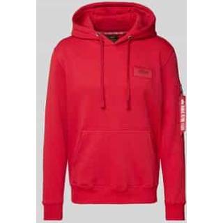 ALPHA INDUSTRIES Herren Hoodie rot unifarben