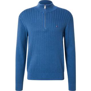 HERRINGBONE STRUCTURE ZIP MOCK