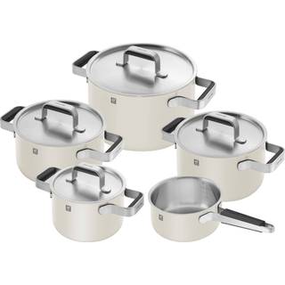 ZWILLING Pure Gryde- og pandesæt, 5-dele, 18/10 rustfrit stål