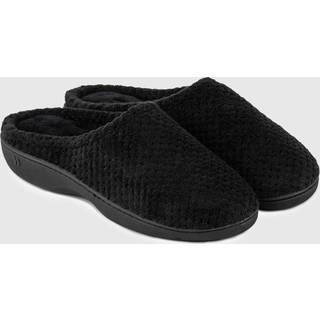 Totes Totes Black Isotoner Popcorn Terry Mules Slippers