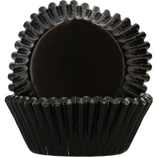 Sort Metallic Muffinsforme - 48 stk., FunCakes