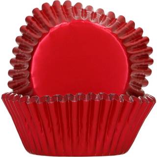 Rød Metallic Muffinsforme - 48 stk., FunCakes