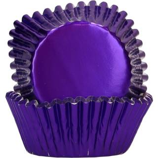 Lilla Metallic Muffinsforme - 48 stk., FunCakes