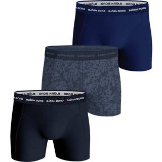 Cotton Stretch 3-pak Boxershorts, Blå/Print, XL