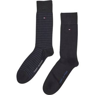 Tommy Hilfiger 2-Pack Small Stripe Socks - Navy - Blue Stripe