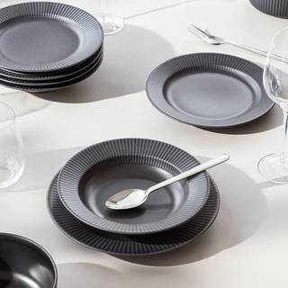 Eva Trio Legio Nova Dyb Tallerken 25cm - 4stk. Sort