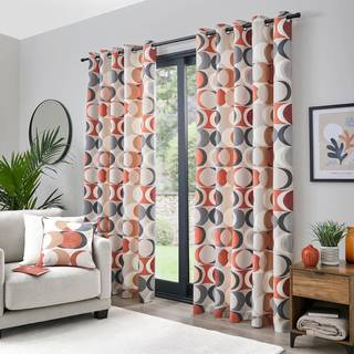 Fusion Fusion Spice Sander Pair of Eyelet Curtains