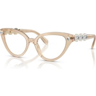 Swarovski SK2028 1066 51 Briller Kvinder Brun - Transparent Pearl Beige Brown With Gems - 51mm