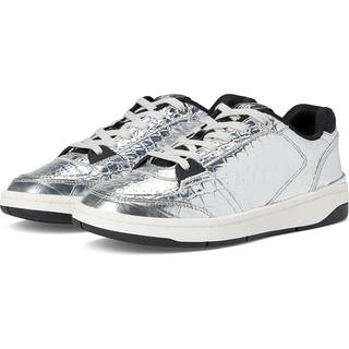 MK Rebel Metallic Crocodile Embossed Leather - Silver - Michael Kors - EU 36.5