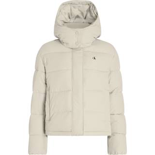 Short Hooded Puffer Jacket - Grey - XS
