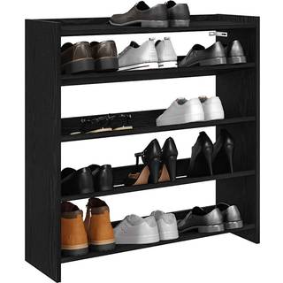 skostativ 80x25x81 cm konstrueret træ sort