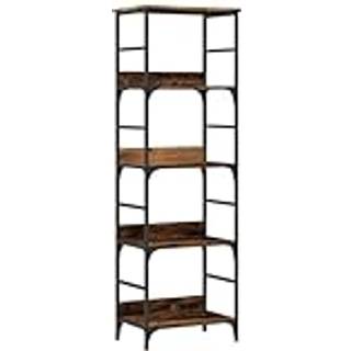 bogreol 50x33x153 cm konstrueret træ antikt trælook