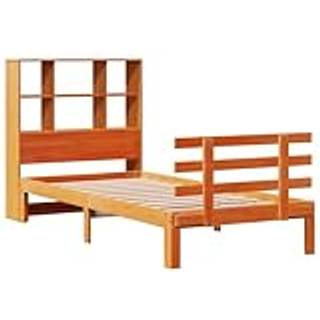 Seng Med Reol Uden Madras Massivt Fyrretræ - Gyldenbrun / 100 x 200 cm