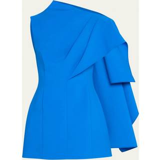 Oscar de la Renta Caped wool-blend minidress - blue - L