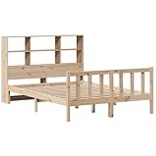 Seng Med Reol Uden Madras Massivt Fyrretræ - Naturfarvet / 120 x 190 cm