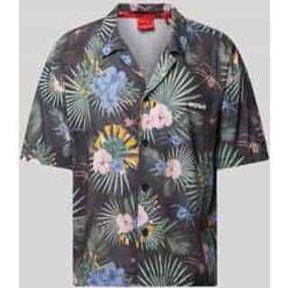 HUGO Relaxed Short Sleeve Beach Shirt Green