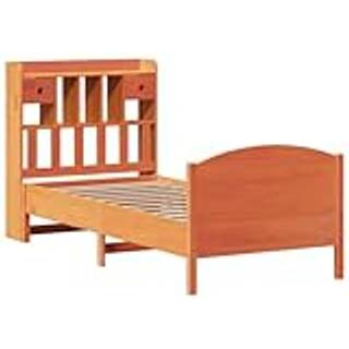 Seng Med Reol Uden Madras Massivt Fyrretræ - Gyldenbrun / 100 x 200 cm